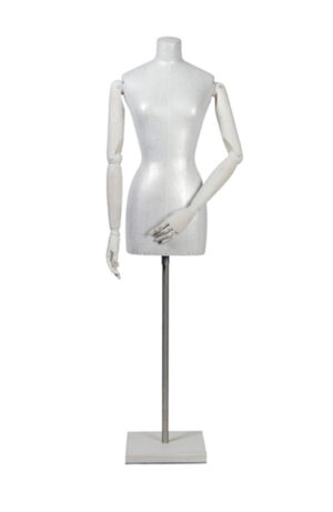 Buste B306 Blanc vieilli avec bras bois lasures