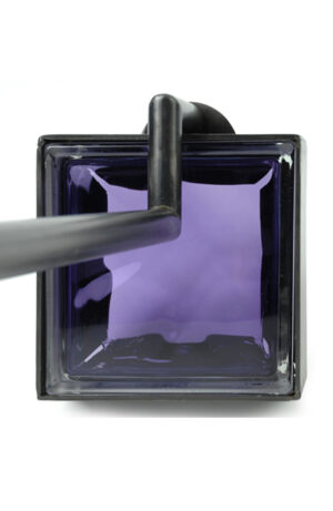 Base Acier vieilli avec Pavé de verre  P155/Violet